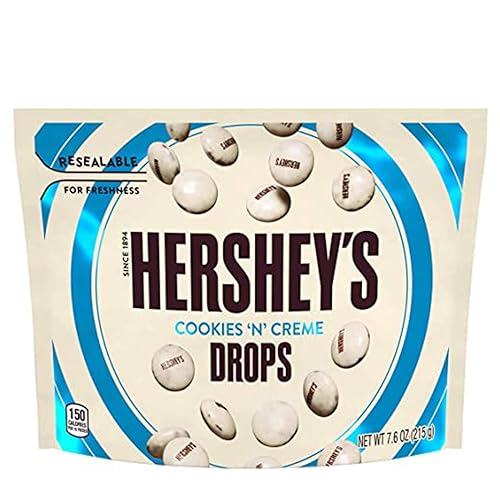 HERSHEYS DROPS WHIT CHCLT CKS N C#1 PIECES COOKIES & CREAM DROP 8 OZ - 0034000271061