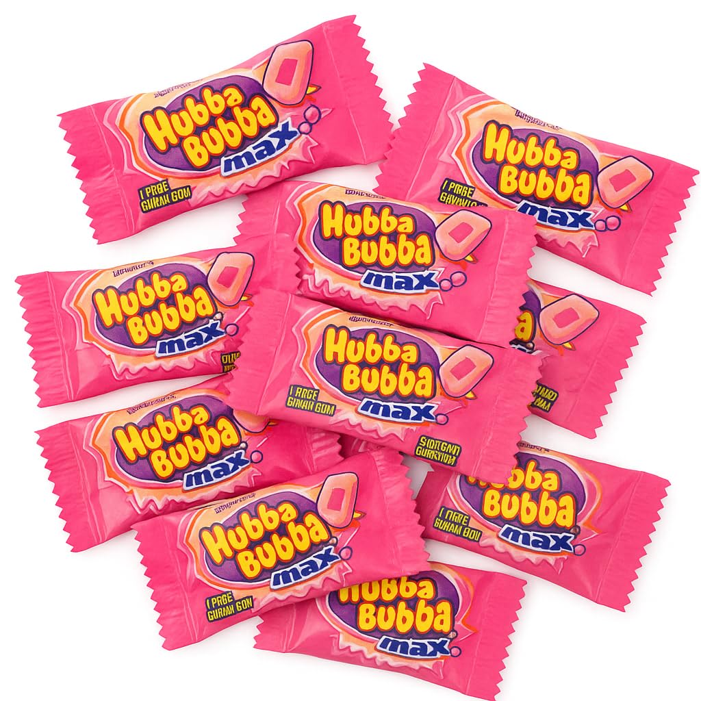 Hubba Bubba Bubble Gum Max - Original Flavor - Valentines Edition - Sweet & Chewy - Individually Wrapped Fruity Bubble Gum for Valentines Day