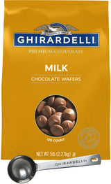 Ghirardelli Milk Chocolate Wafers, 5 lb Bag with Ghirardelli Barista Spoon