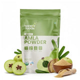 Supplfoods Organic Amla Powder 200g (7.05 oz) - Amla (Indian Gooseberry) Powder | USDA Organic Superfood Supplement for Digestion, Immunity & Skin