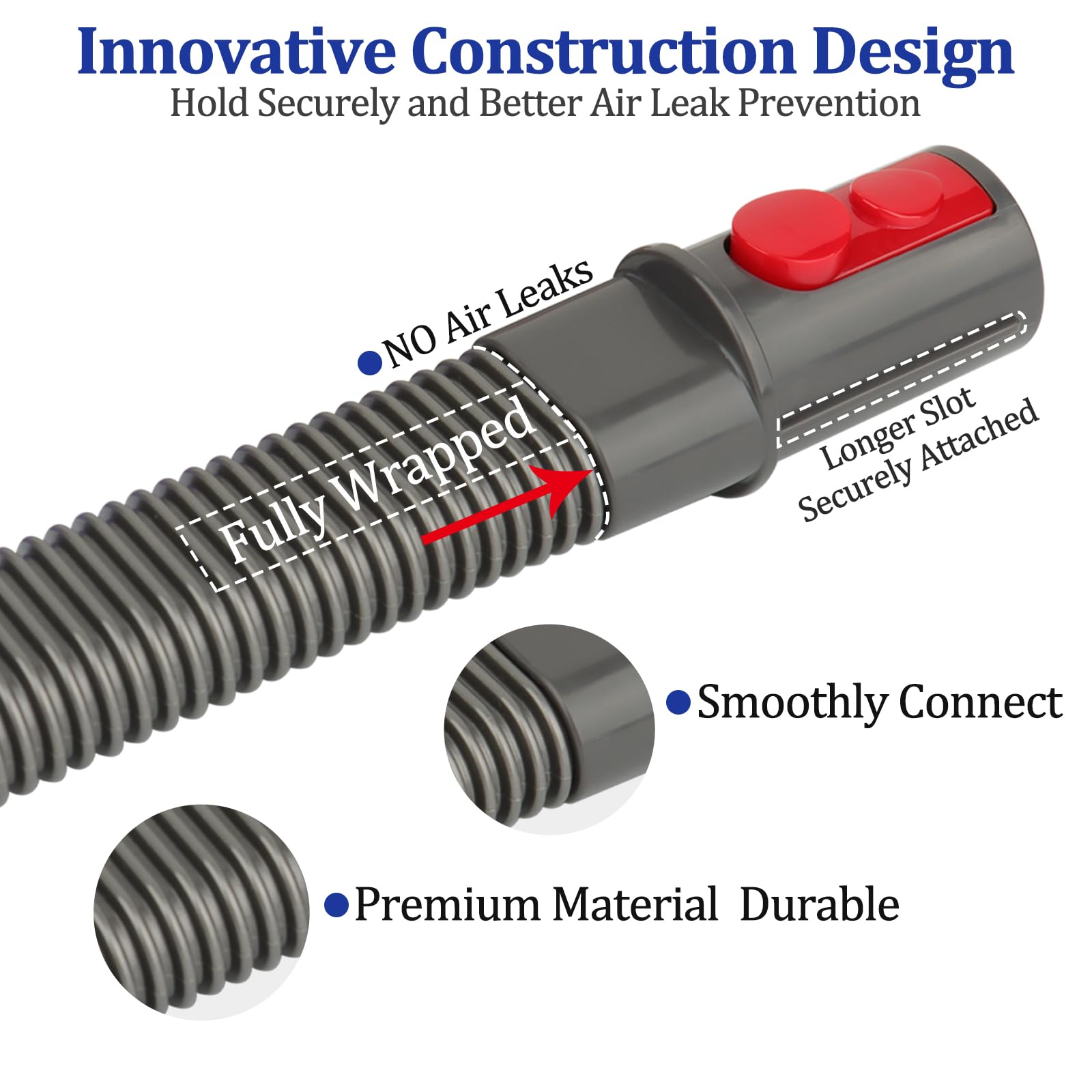 Dryer Vent Lint Vacuum Atttachments Kit and Crevice Tool for Dyson Gen 5 V15 V12 V11 V10 V8 V7 Detect Outsize Slim Absolute Cyclone Vacuum Cleaner