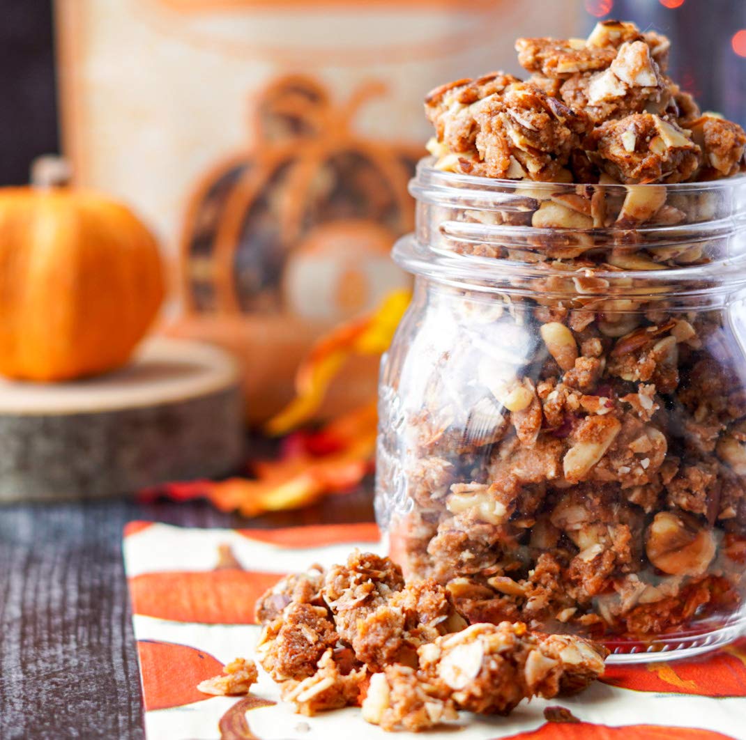 Pumpkin Grain Free Granola by Within/Without | Certified Paleo and Keto Diet Friendly Chewy Granola | Naturally Gluten Free Low Carb Snack | No