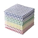 clwellge Kitchen Dish Cloths 12pcs, Bulk Cotton Absorbent Dish Rags, Perfect Cleaning Cloths for Household and Commercial Uses
