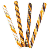 Fun Express Halloween Candy Cane Sticks 80 Count - Orange Flavored Bulk Candy Individually Wrapped for Party Favors | Perfect Halloween Treats