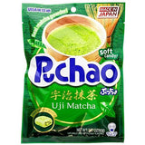 UHA Mikakuto Japan Puccho Puchao Soft Candy with Gummy Bits, Green Tea Uji Matcha Flavor, 3.17 Ounce