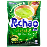 UHA Mikakuto Japan Puccho Puchao Soft Candy with Gummy Bits, Green Tea Uji Matcha Flavor, 3.17 Ounce