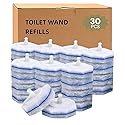 Ahasyyinan Disposable Toilet Wand Refills 30 Count High Density Pads for Deep Stain Cleaning, Anti-Fall Design, Hygienic & Instant Foaming