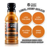 Maple Mustard BBQ Sauce by Feast Mode Flavors | Low Sodium | Low calorie | Guten Free | Vegan Friendly | Zero High Fructose Corn Syrup | Healthy