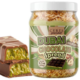 Ceres Gourmet Dubai Chocolate Crunchy Spread with Roasted Hazelnut Pieces, Spoonful Chocolate Snack with Crispy Kataifi and Smooth Pistachio Cream