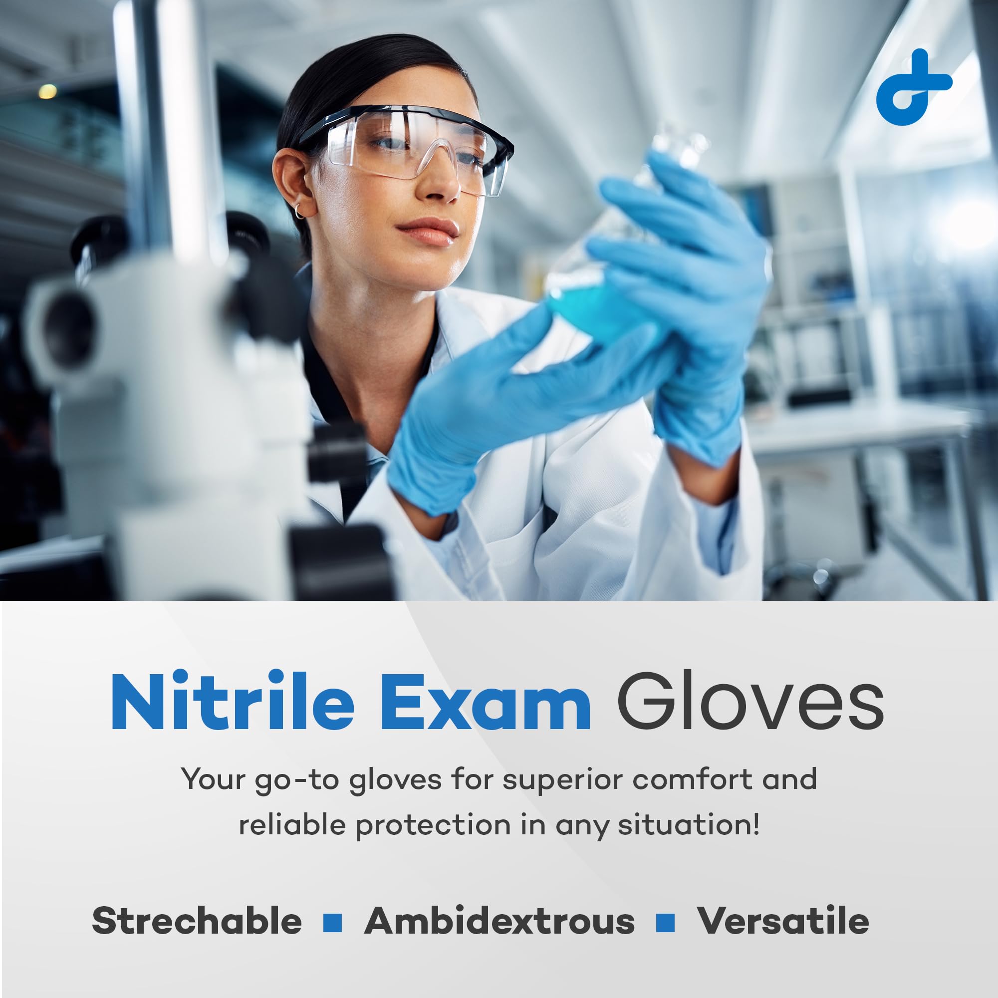 Dealmed Nitrile Gloves SMALL Size - Sky Blue Powder-Free Latex-Free Exam Gloves 100/Box
