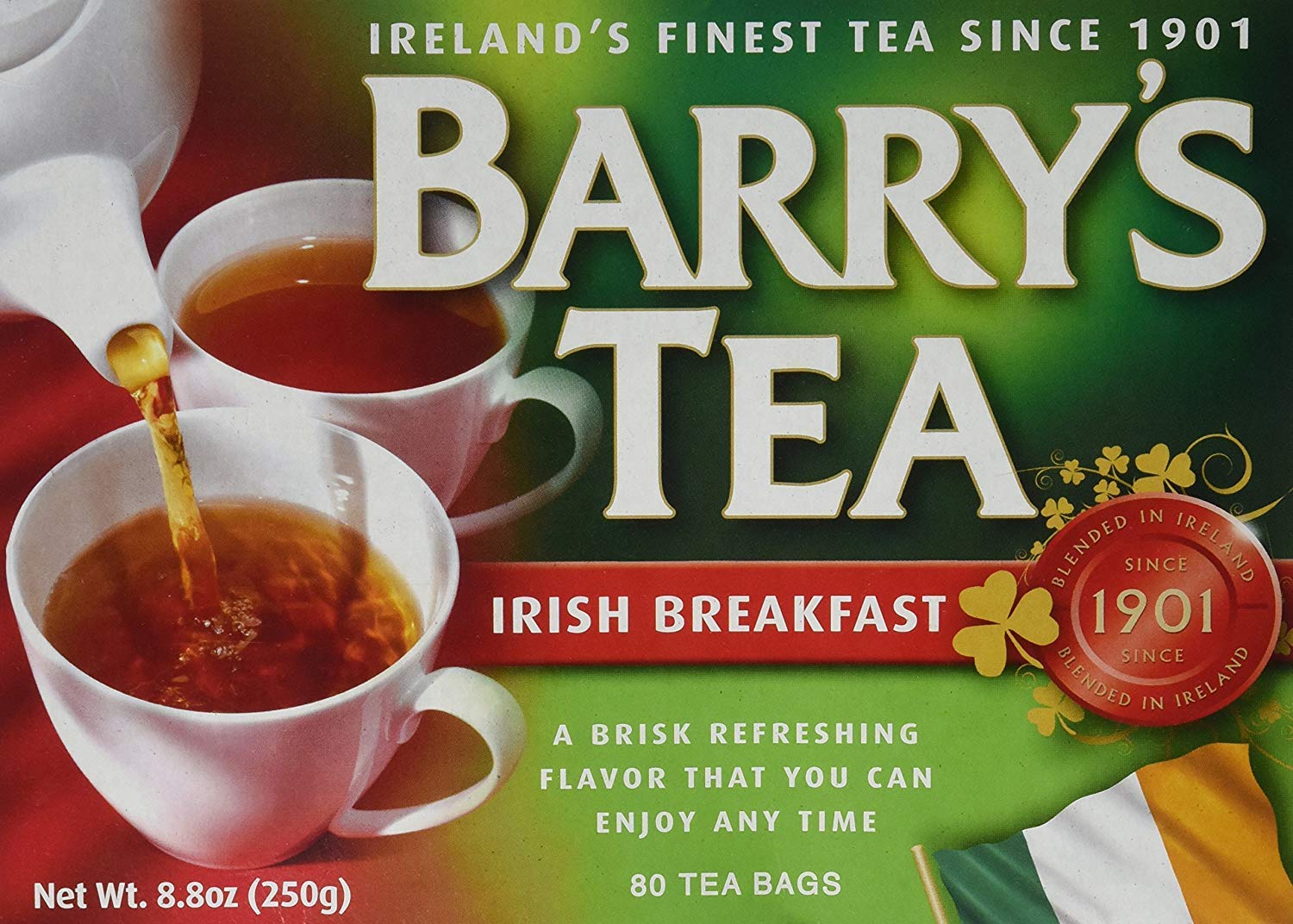 Barry's Tea Irish Breakfast 80 count Tea Bags (Pack of 3)