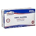 100 Count Vinyl Disposable Gloves Small Cleaning Plastic General Purpose Gloves Latex Free,