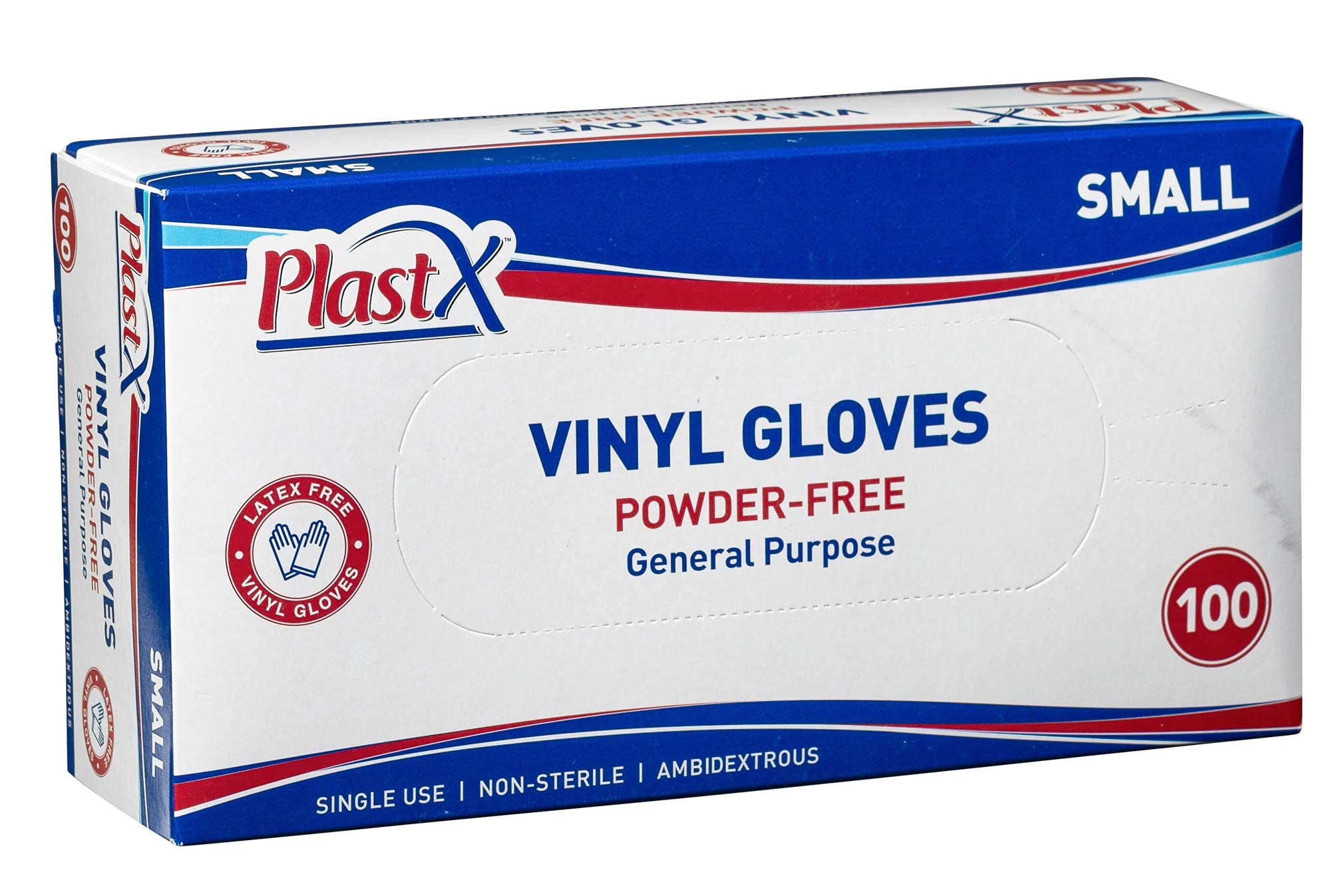 100 Count Vinyl Disposable Gloves Small Cleaning Plastic General Purpose Gloves Latex Free,