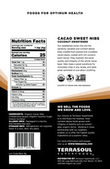 Terrasoul Superfoods Organic Sweet Cacao Nibs, 2 Lbs (2 Pack) - Coconut Sugar Sweetened | Antioxidants | Magnesium