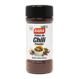 Badia Chili Powder, 2.5 oz - Bold and Smoky Blend with Mild Heat - Ideal for Tacos, Chili, Soups & Rubs