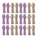 LIICHAAO 2-12 Pairs Gloves for cleaning bathroom,NO ODOR,Stay On Comfort Fit No Sweat No Stick Large size