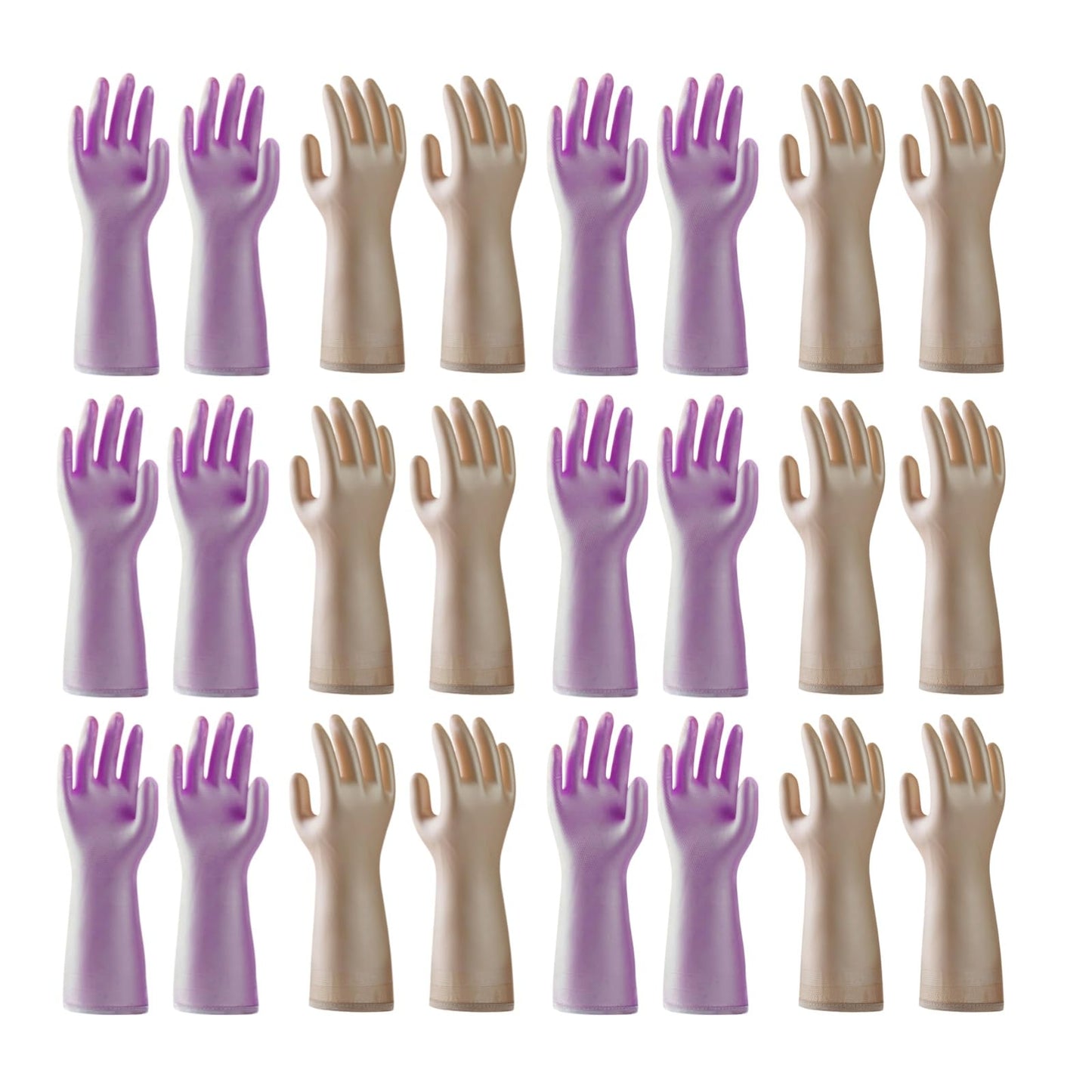 LIICHAAO 2-12 Pairs Gloves for cleaning bathroom,NO ODOR,Stay On Comfort Fit No Sweat No Stick Large size