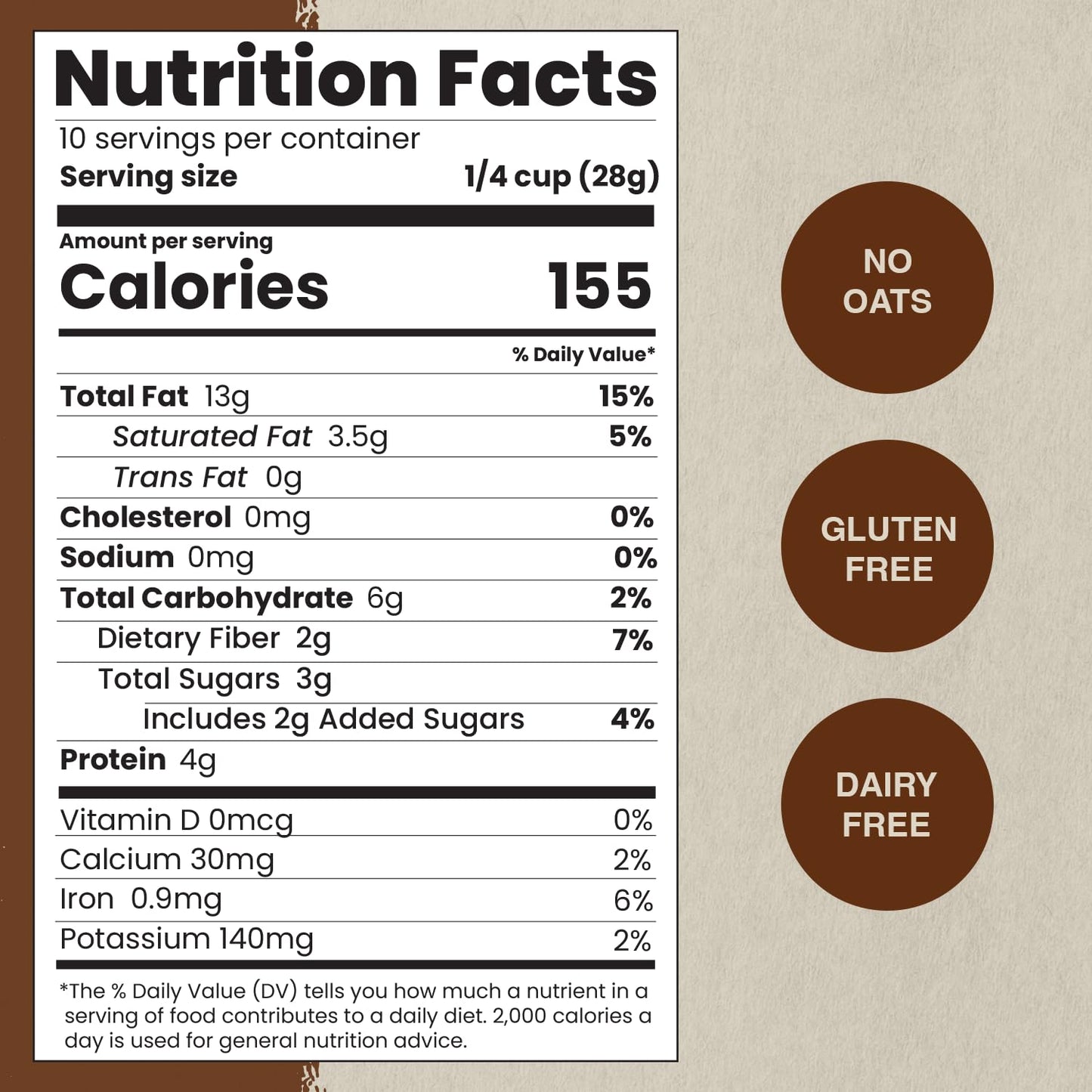 Paleonola Vanilla Bean Grain Free Granola, 10 Oz Resealable Bag (Pack of 1) - Grainless Paleo Granola Blended with Nuts, Seed & Vanilla Bean - Gluten & Dairy Free, Non-GMO, Low Carb Protein Granola