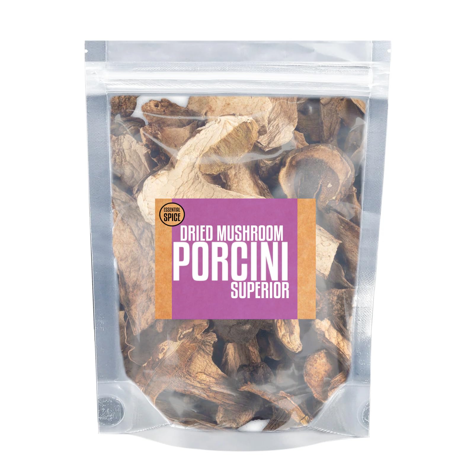Essential Spice Dried Porcini Mushrooms - Superior Grade, Deep Umami Flavor & Dense Texture - Ideal for Risottos, Sauces, Stews & Broths - Premium