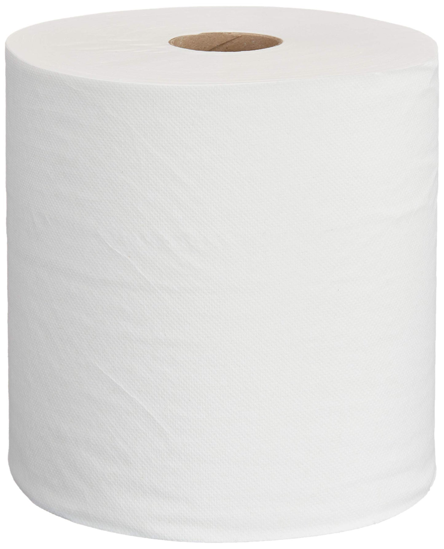 AmazonCommercial 1-Ply White Hardwound Paper Towels, High Capacity Roll, Compatible with Universal Dispensers, FSC Certified, 800 feet per Roll (Pack