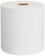 AmazonCommercial 1-Ply White Hardwound Paper Towels, High Capacity Roll, Compatible with Universal Dispensers, FSC Certified, 800 feet per Roll (Pack