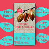Beyond Milk Chocolate Dairy-free, beyond White Chocolate Bar | 2.2 Ounce (Pack of 10) | Organic, 17% less sugar, 37% Cacao, Plant Based, Gluten Free