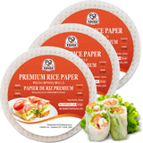 52USA Rice Paper, 3 Pack 102 Sheets, Spring Roll Wrappers & Dumpling