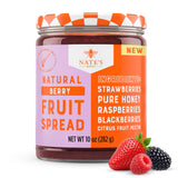 Nate's Honey Fruit Spread, All-Natural Berry - Made with Real Fruit & No Refined Sugar - Sweetened with 100% Pure Honey - 10 oz Jar - Easy-to-Spread