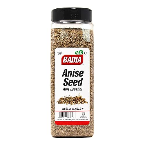 Badia Anise Seed, Whole Anise Seeds, 16 oz - Premium Spice for Cooking & Baking, Sweet Licorice Flavor