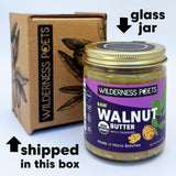 Wilderness Poets, Walnut Butter with Cashews - Organic & Raw (8 Ounce - Half Pound) - Glass Jar