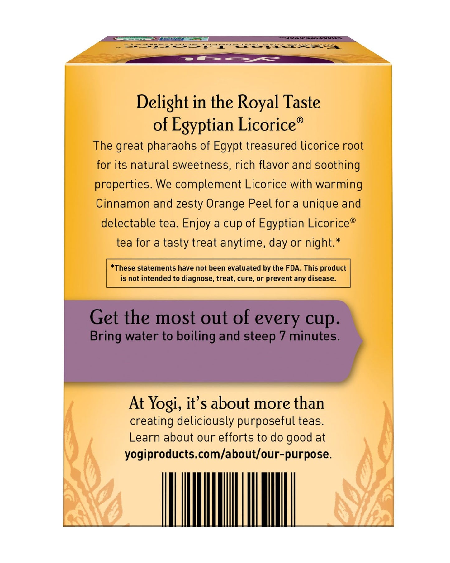 Yogi Tea, Egyptian Licorice, 16 Count, Packaging May Vary