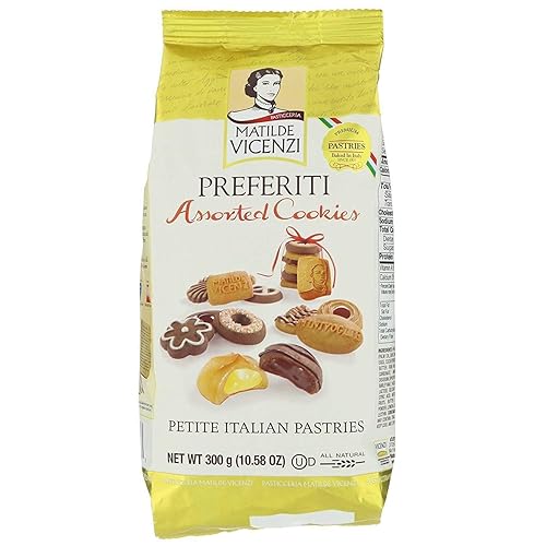 Pasticceria Matilde Vicenzi Assorted Shortbread Cookies, 10.58 oz (300g), Kosher, Dairy Mini Pastries - Made in Italy