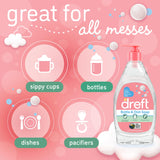 DREFT Bottle and Dish Soap Baby Gift Set - Bonus Travel Size Dreft All Purpose Cleaner & Stain Remover - Made to Clean Baby Essentials - Plant Based
