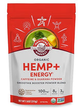 Manitoba Harvest Organic Hemp+ Energy, Caffeine & Guarana Powder, Smoothie Booster Powder Blend, 7.5 oz
