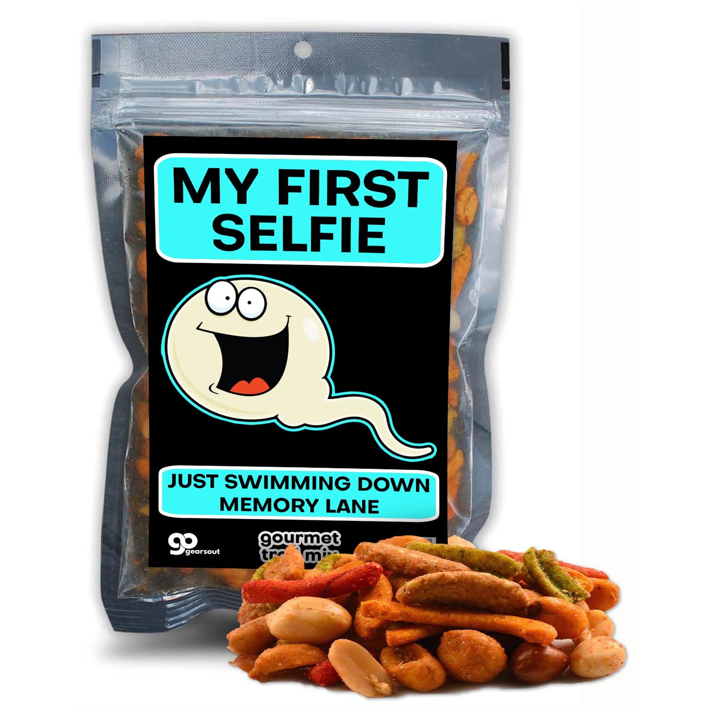 My First Selfie Trail Mix for Adults and Teens Stocking Stuffers for Dad Jokes Fun Easter Basket Ideas Spicy Gourmet Snack Gift Assorted Nuts Crunchy