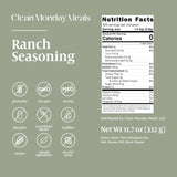 Clean Monday Meals Ranch Seasoning Mix | Gluten Free, Dairy Free, No Artificial Additives | All-Purpose Ranch Powder for Dips, Dressings, Veggies