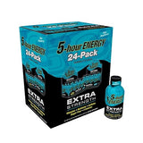 5-hour Energy Extra Strength Blue Raspberry, 46.32 Fluid Ounce 24 Count(Pack of 1)