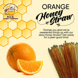25 Pack Honey Sticks For Tea, Snacking, Honey Packets Single Serve Stir Sticks, Natural Flavor by R.U.S Candy Company- Honey Straws (Orange)