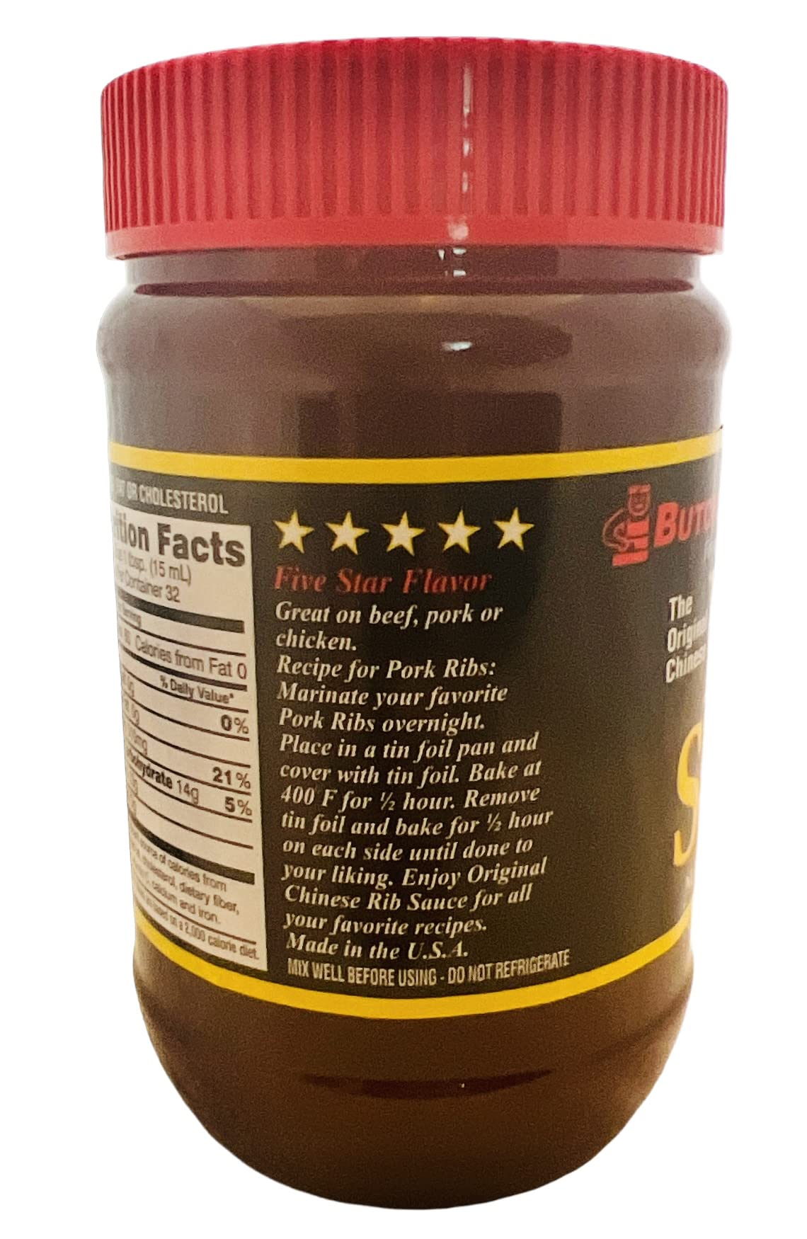 Butcher Block Regular Rib Sauce, 21 oz