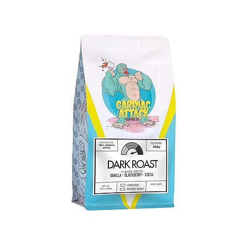 Cardiac Attack Coffee Co. - Dark Roast Coffee, High Caffeine Arabica Coffee Beans, Smooth Flavor, Fresh Roasted Gourmet Coffee, Single Origin