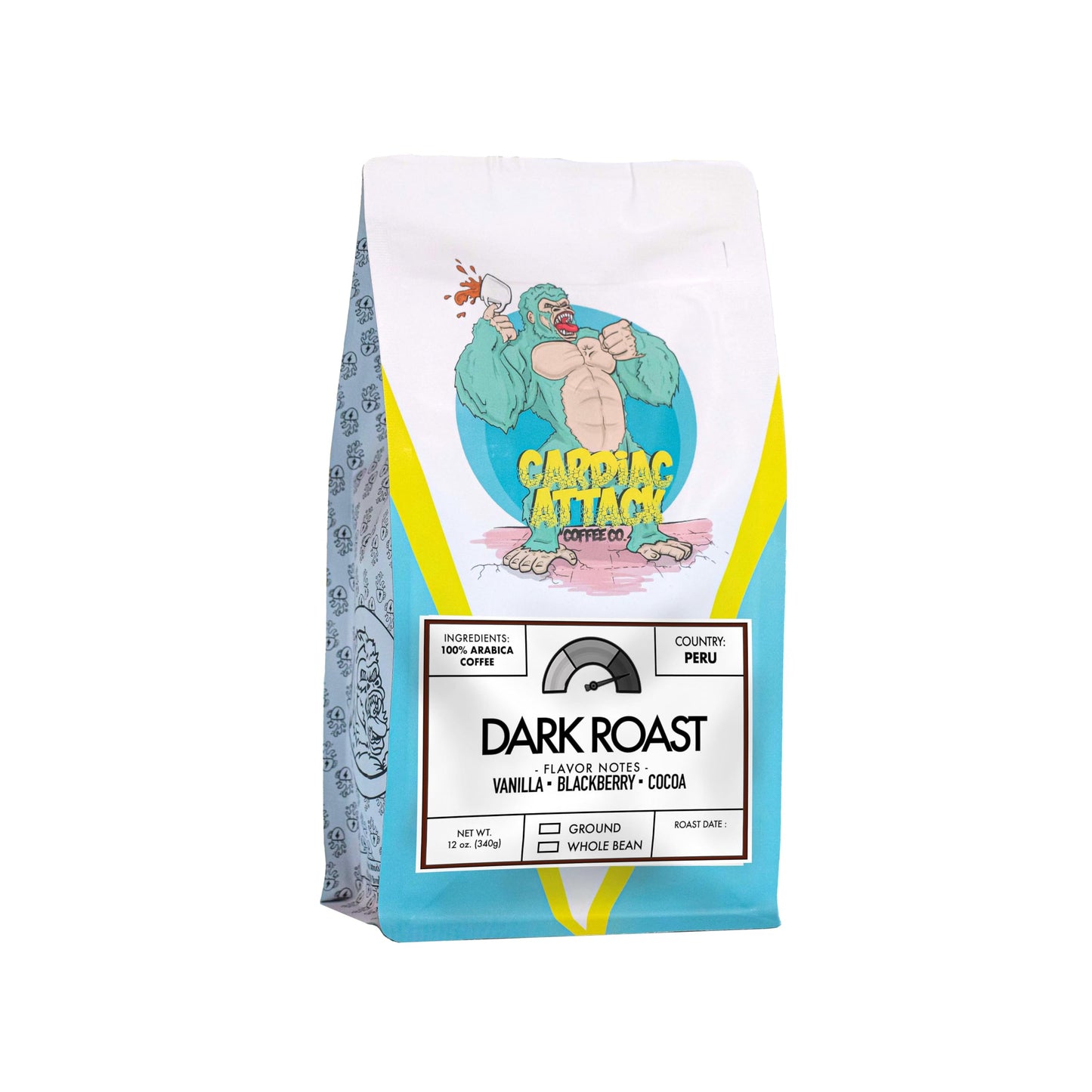Cardiac Attack Coffee Co. - Dark Roast Coffee, High Caffeine Arabica Coffee Beans, Smooth Flavor, Fresh Roasted Gourmet Coffee, Single Origin
