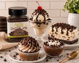 Chocolate Cookie Crunch Crumbles | Ice Cream & Dessert Topping, Baking Mix-In, Cake Decoration, Chocolate Sandwich Cookie Pieces, Ready-to-Use Easy