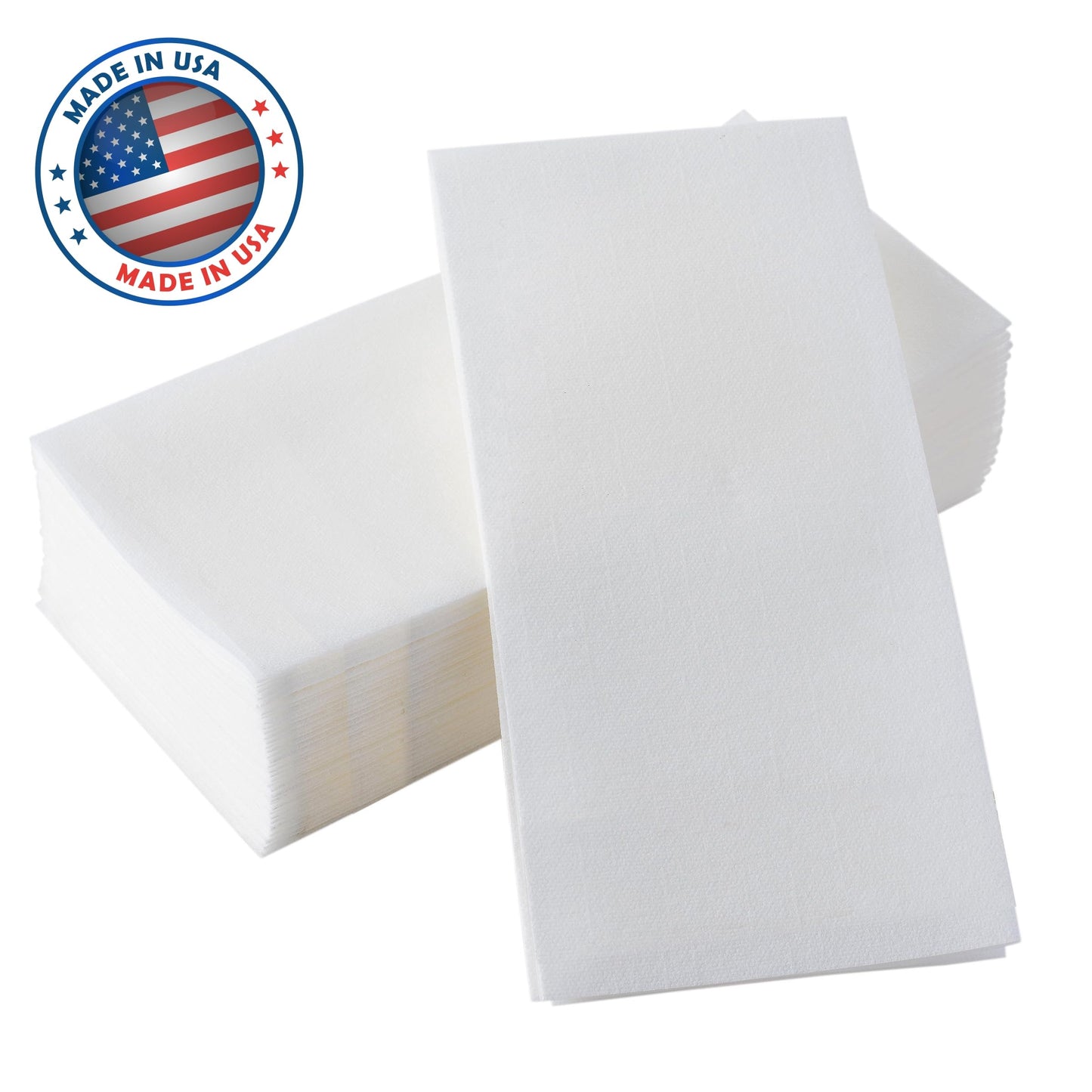 50-Pack BloominGoods Disposable Bathroom Napkins | 12" x 17" Single-Use Classic Lite Linen-Feel Guest Towels, Made in USA | Cloth-Like Hand Towels