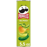 Pringles Potato Crisps Chips, Lunch Snacks, On-the-Go Snacks, Dill Pickle, 5.5oz Can (1 Can)