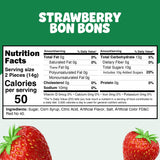 Strawberry Filled Hard Candy Bon Bons 2 lbs Bulk Pack - Individually Wrapped Christmas Fruit-Filled Candy, Classic Strawberry Hard Candy for Holiday