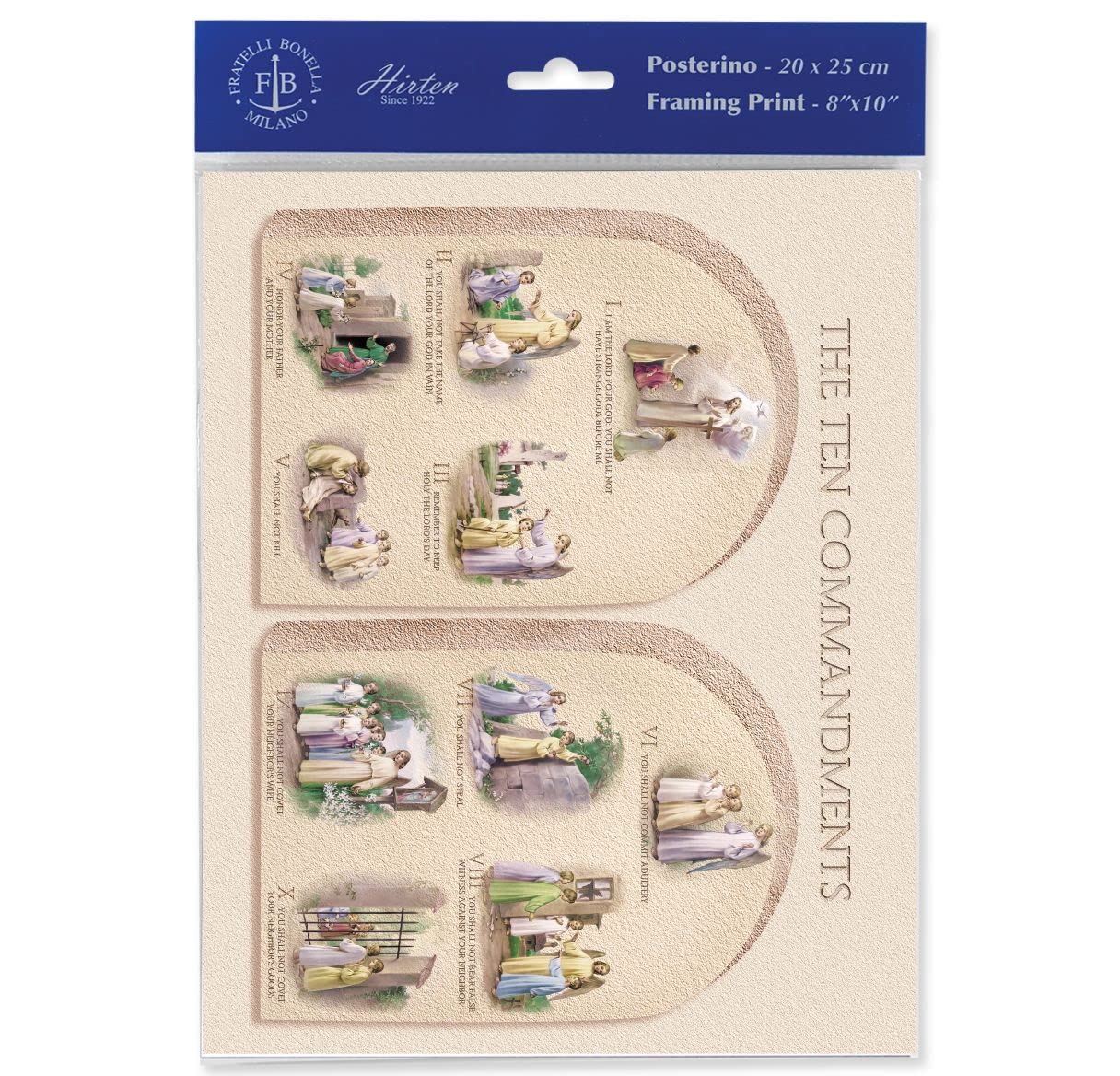 The Ten Commandments 8"x10" Italian Prints, 3-Count Value Pack