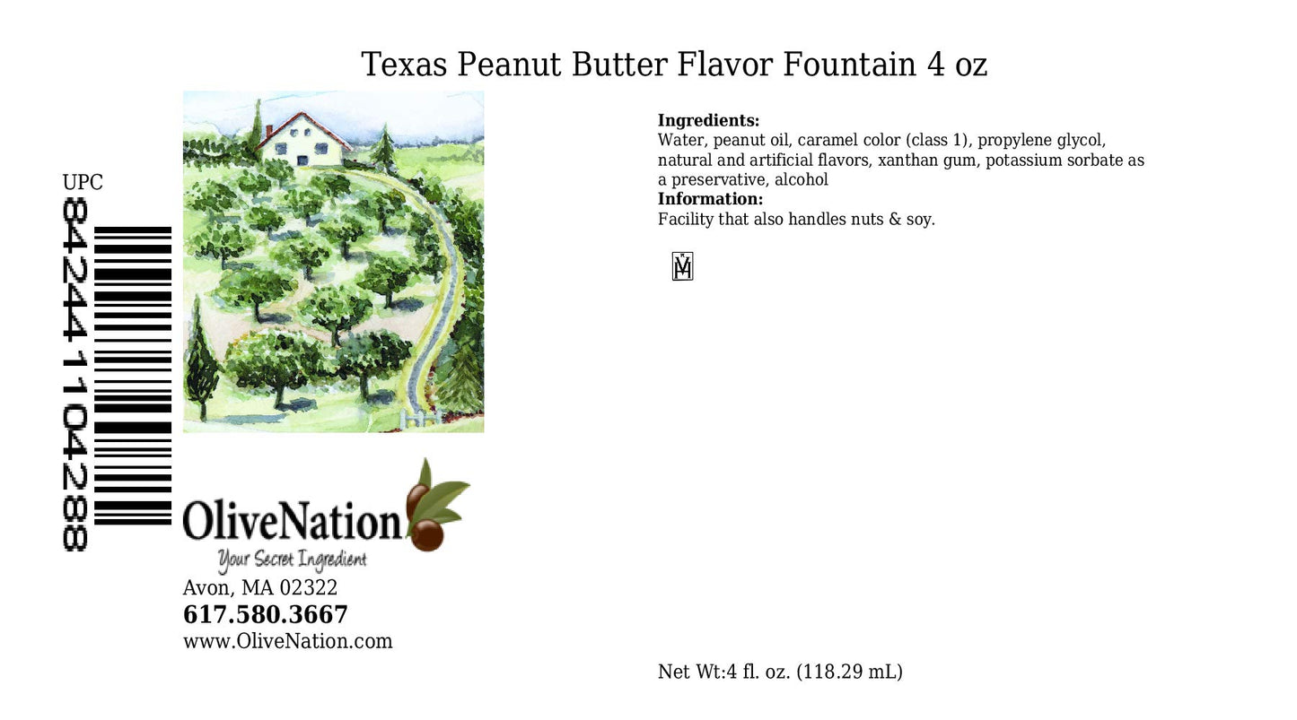 OliveNation Texas Peanut Butter Flavor Fountain, Low Calorie Peanut Butter Flavoring for Beverages & Baking, Kosher, Gluten Free, Sugar-Free - 4
