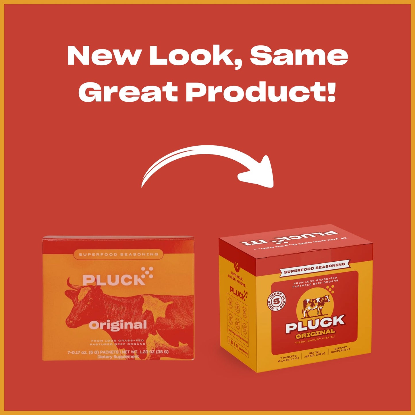 Pluck Original Organ Meat Blend Seasoning Travel Pack | From Grass-Fed & Grass-Finished Pastured Beef Organs with Redmond Real Sea Salt | As Seen on