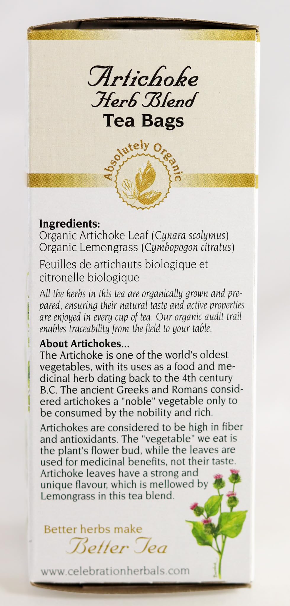 Celebration HERBALS Artichoke Blend Organic 24 Bag, 0.02 Pound