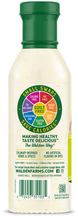Walden Farms Street Taco Sauce Lime Crema - Calorie-Free, Gluten-Free, Low Carb, Keto-Friendly, Sugar-Free, Tangy Lime Crema Flavor - 12 oz Bottle